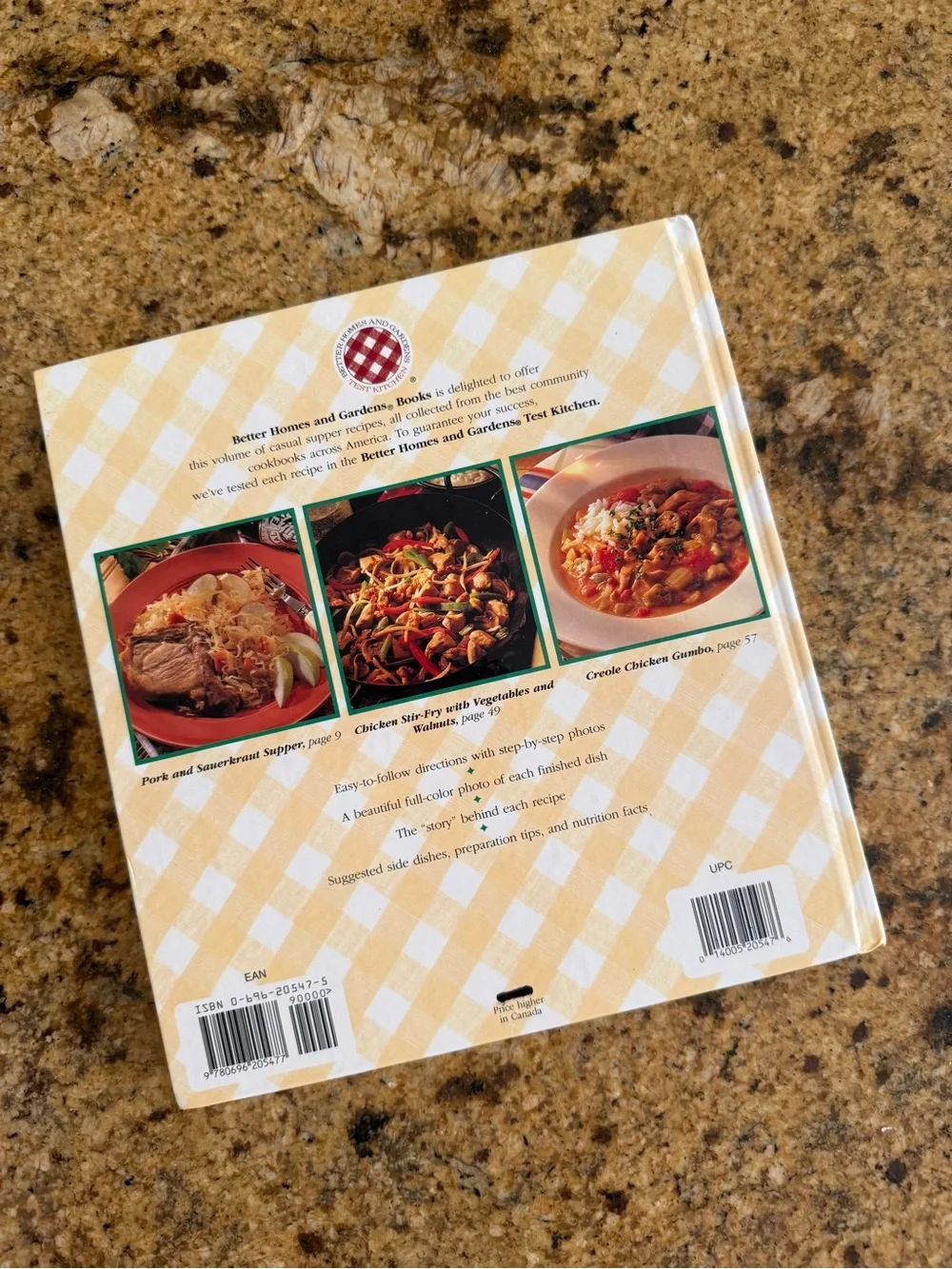 Community Cookbook  Casual Suppers Recipes hardcover book